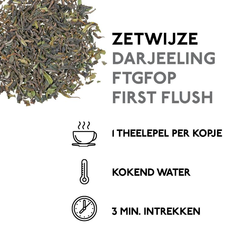 Darjeeling FTGFOP First Flush (100 gr.) Kaldi losse zwarte thee