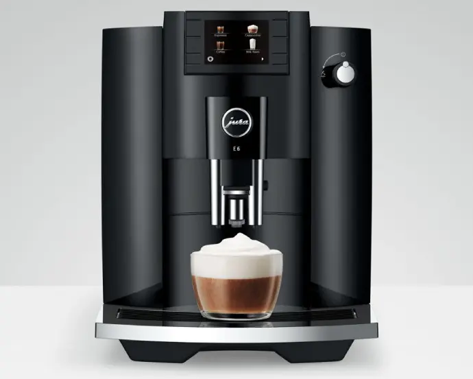 JURA E6 Piano Black - Perfecte cappuccino met gemak