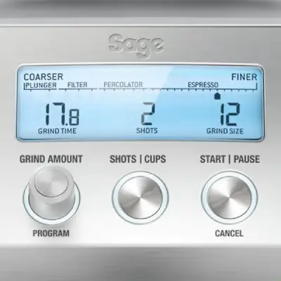 Sage the smart grinder LCD-scherm