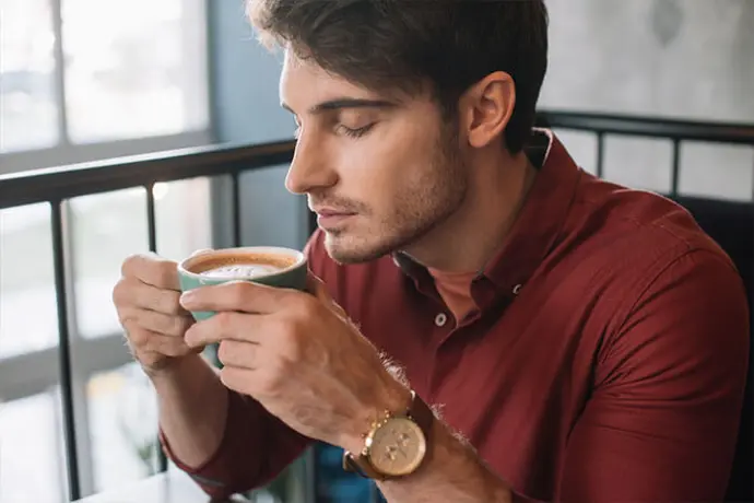 Smaak van Decaf koffie