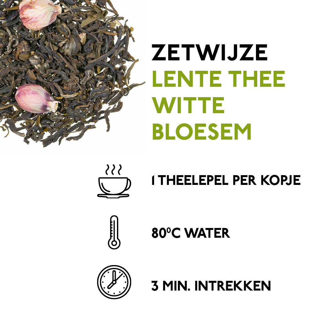 Lente thee Witte bloesem (100 gr.) - Kaldi groene thee