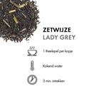Zwarte thee Lady Grey (100 gr.) zetwijze