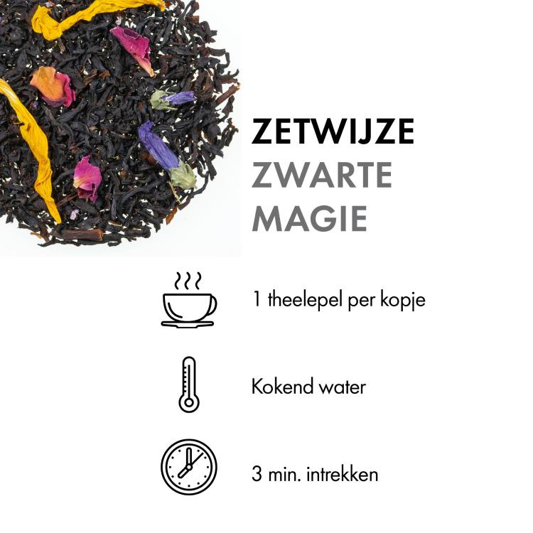 Zwarte Magie (100 gr.) zetwijze