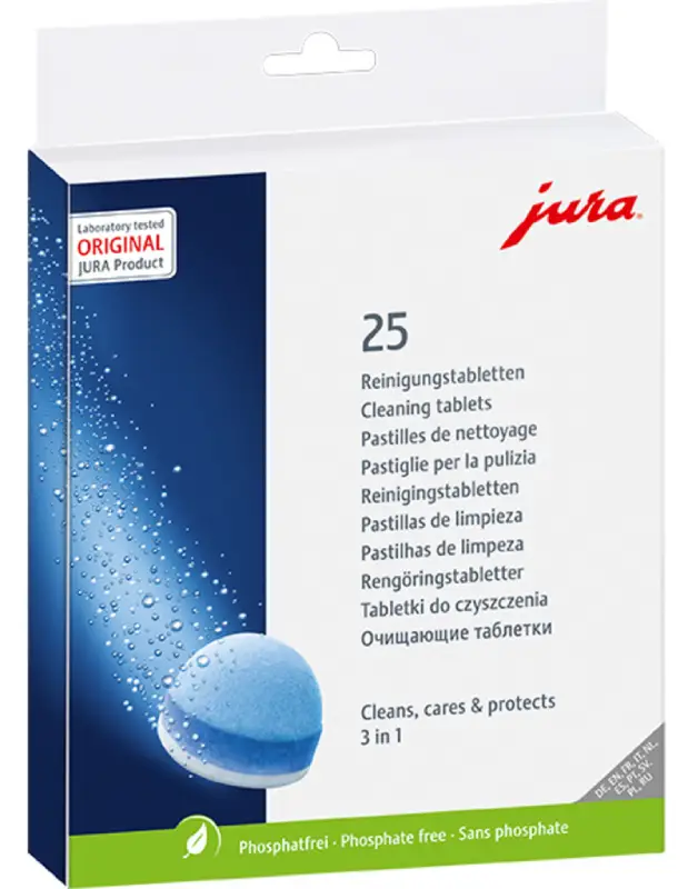 JURA 3 in 1 Cleaning tablets - 25 pieces