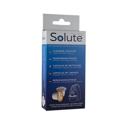 Solute Clean Taste Capsule Cleaning Capsules - For Nespresso & Aequinox - 8 x 2g