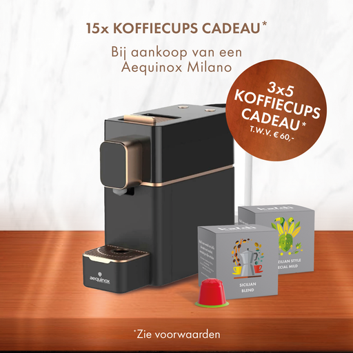 5 koffiecup doosjes van 3 smaken cadeau